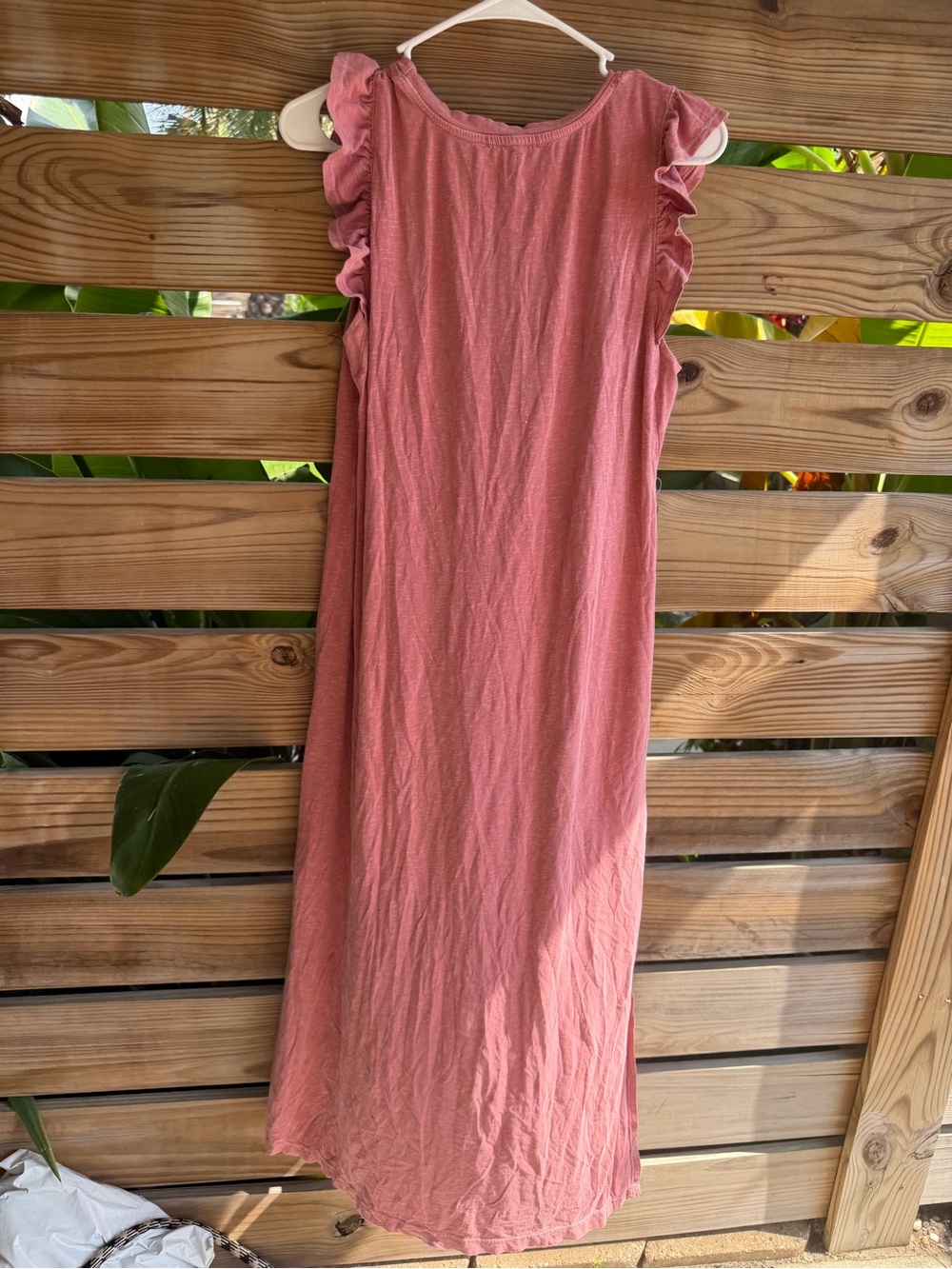 Pink Ruffle Sleeve Maxi Dress - Picture 3 of 4